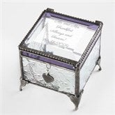 Engraved Wedding Message Vintage Jewelry Box - 42545