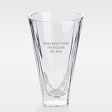 Etched Message Vase for Family - 42588