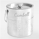 Engraved Housewarming Hammered Metal Ice Bucket - 42796