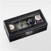 Engraved Leather 5 Slot Watch Box For Her - 42826