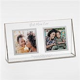 Engraved Double Photo Glass Frame For Mom - 42883