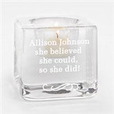 Orrefors Engraved Graduation Message Ice Cube Votive - 43206