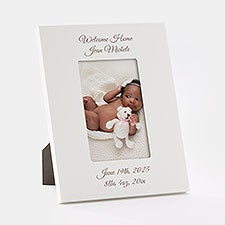 Engraved New Baby White 4x6 Picture Frame  - 43472