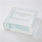 Engraved Couple's Glass Coaster Set      - 43646