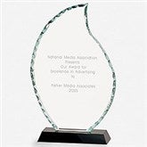 Engraved Glass Flame and Base Professional Award    - 44410