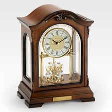 Engraved Bulova Durant Crystal Pendulum Milestone Clock   - 44584