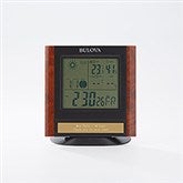 Engraved Bulova Forecaster Milestone Digital Clock   - 44732