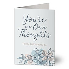 You're In Our Thoughts Personalized Sympathy Greeting Card - 44798