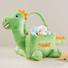 Dinosaur Embroidered Plush Easter Treat Bag - 45327