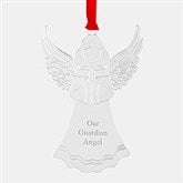 Engraved Memorial Silver Angel Ornament    - 45493