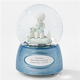 Engraved Praying Baby Boy Snow Globe - 46083