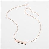 Engraved Rose Gold Bar Necklace - 46114