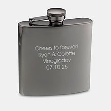 Gunmetal Engraved Flask - 46131