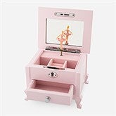 Engraved Footed Pink Jewelry Box - 46179