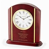 Engraved Glossy Wooden Desk Clock - 46230