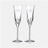 Engraved Waterford Lismore Essence Champagne Flute Pair     - 47108