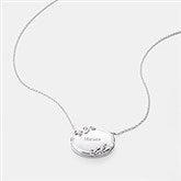 Engraved Floral Oval Sliding Locket - 47597