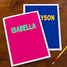 Shadow Name Personalized Folders - Set of 2  - 47774