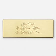 Engraved Gold Satin Plate- 3"Long by 1"Tall      - 47861