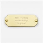 Engraved Brass Notched Rectangle Plate- 2.5&quot;Long by 1&quot;Tall   - 47870