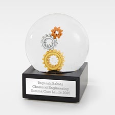 Engraved Gears of Progress Snow Globe  - 48842