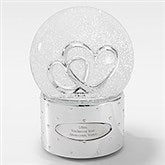 Engraved &quot;Two Hearts As One&quot; Light Up Snow Globe  - 48844