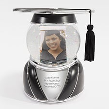 Engraved Graduation Cap Photo Snow Globe  - 48845