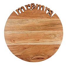 Mr. & Mrs. Round Acacia Wood Cutting Board   - 48956