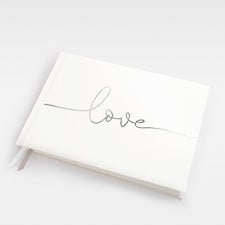 Ivory & Silver "Love" Guest Book - 48958
