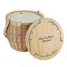 Engraved You Me Charcuterie Picnic Basket    - 49011