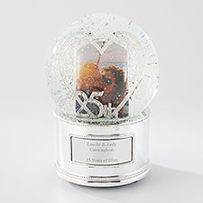 Engraved 25th Anniversary Musical Snow Globe - 49934
