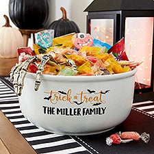 Classic Trick or Treat Personalized Candy Bowl - 50181