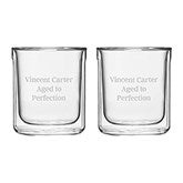 Etched Corkcicle Doubled Walled Rocks Glass Set  - 50253