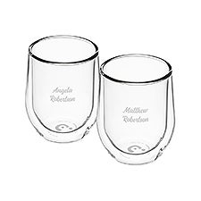 Etched Corkcicle Doubled Walled Stemless Glass Set - 50256