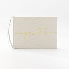 Ivory & Gold "Guests" Signature Book   - 50337
