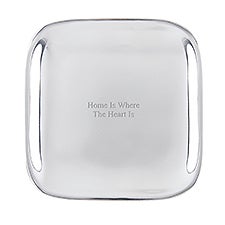 Engraved Nambé Medium 9" Square Platter   - 50485