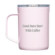 Engraved Corkcicle 16oz Insulated Mug in Powder Pink   - 50611