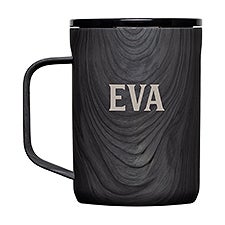 Engraved Corkcicle Monogram 16oz Insulated Mug in Burnt Wood     - 50614