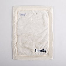 Embroidered Mini Blanket 15x20" in Natural   - 50633