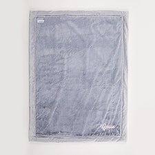 Embroidered Kids Receiving Blanket 30x40" in Storm Cloud Blue      - 50634