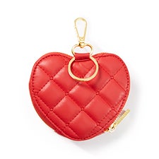 Quilted Heart Coin Purse in Red - 50715