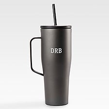 Engraved Corkcicle Monogram 30oz Cold Cup with Handle in Ceramic Grey     - 50754