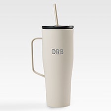 Engraved Corkcicle Monogram 30oz Cold Cup with Handle in Latte Cream - 50757