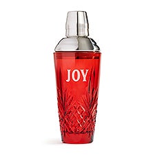 Etched Godinger Crystal Cocktail Shaker in Red   - 50927