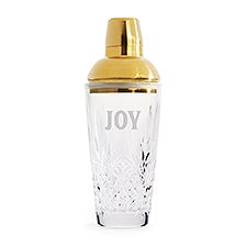 Etched Crystal Cocktail Shaker with Gold Top    - 50928