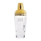 Etched Crystal Cocktail Shaker with Gold Top    - 50928