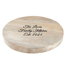 Engraved Mango Wood Lazy Susan    - 50943