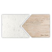 Engraved Wood and Marble Two Piece Pastry Board Set   - 51070