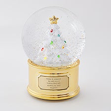 Engraved Vintage Tree Snow Globe  - 51099