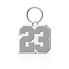 Personalized Sports Number Zipper Charm - 51208D